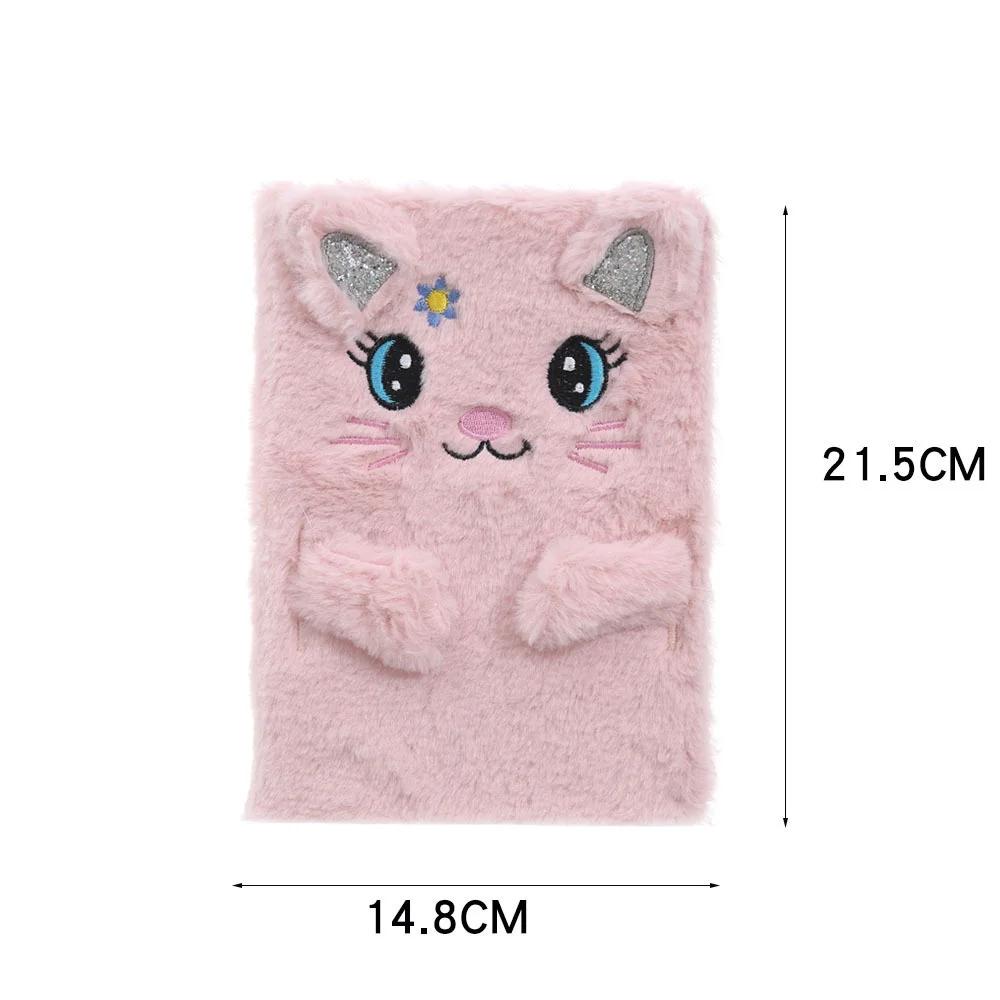 Новый мультяшный флисовый блокнот милый заячий ушка руководство для девочек маленький розовый блокнот дневник записи журналы корейские канцелярские принадлежности