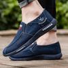 Мужские джинсовые парусиновые туфли, кроссовки без застежек для лета 2025 года, новые уличные мокасины для вождения, модные винтажные лоферы для мужчин