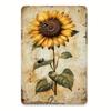 Металлическая жестяная табличка Подсолнухи Пчелы Настенное искусство Рустик Фермерский Дом Кухня Декор 8x12 Дюймов