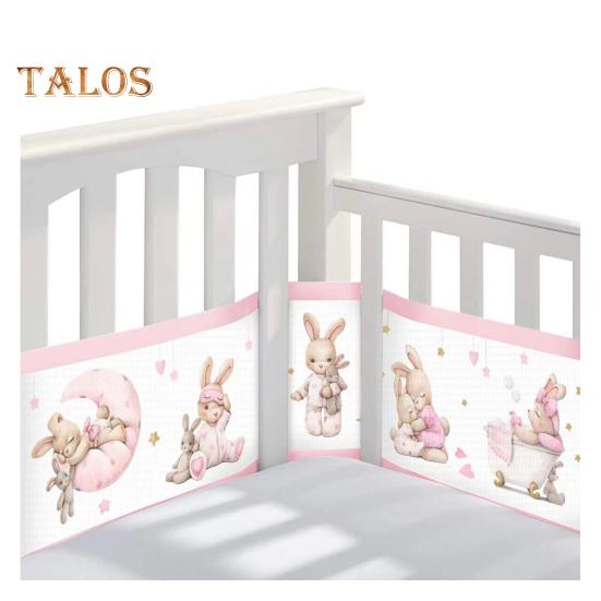 Дышащая сетчатая подкладка для кроватки с двухсторонними ремнями. Сетчатый барьер для безопасности детской кроватки. Простая установка. Защита конечностей. Бампер для кроватки.