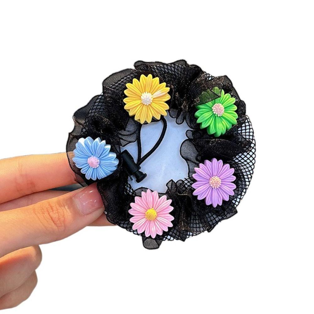 Регулируемая эластичная сетка для волос для девочек, модный головной убор, чехол для пучка волос, милая балетная сетка для волос для детей