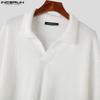 INCERUN Autumn Winter Men Lapel V Neck Long Sleeve Fleece Sweaters Warm Pullovers