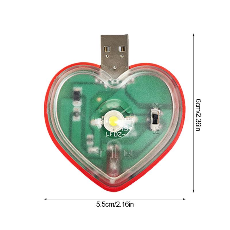 Освещение багажника в форме сердца USB-освещение светодиодная лампа автомобильное атмосферное освещение беспроводной автомобильный датчик движения внутреннее освещение автомобиля