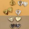 Металл Латунь Сердцевидный Кулон-Шарм Локет для Фотографии Сделай Сам Изготовление Ожерелья