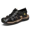 New Summer Men's Sandals Soft Leather Roman Outdoor Men Sandals Fashion Outdoor Beach Sneakers Slippers Men's Wading Sandals