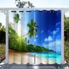Песчаные пляжи Гавайев и морская природа 3D цифровая печать солнцезащитная штора гостиная спальня украшение дома 2 панели