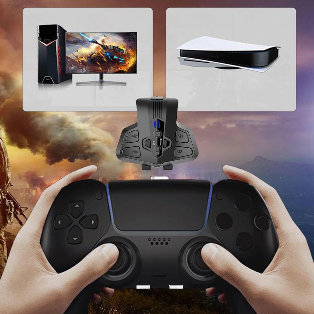 Программируемый комплект для переназначения кнопок на задней панели геймпада PS5 DualSense для ПК, задние кнопки с функцией турбо и макро, RGB накладки-лепестки на заднюю панель