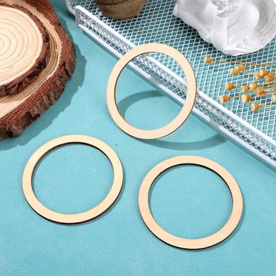 50 шт. Деревянные чипсы Аксессуары для рукоделия 6 см Круглые DIY Декоративные элементы для скрапбукинга Полые Мини-ломтики Настенное украшение Рождество