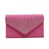 Women's Fashion Elegant Silk Belt Drill Clutch Evening Prom Handbag Purse