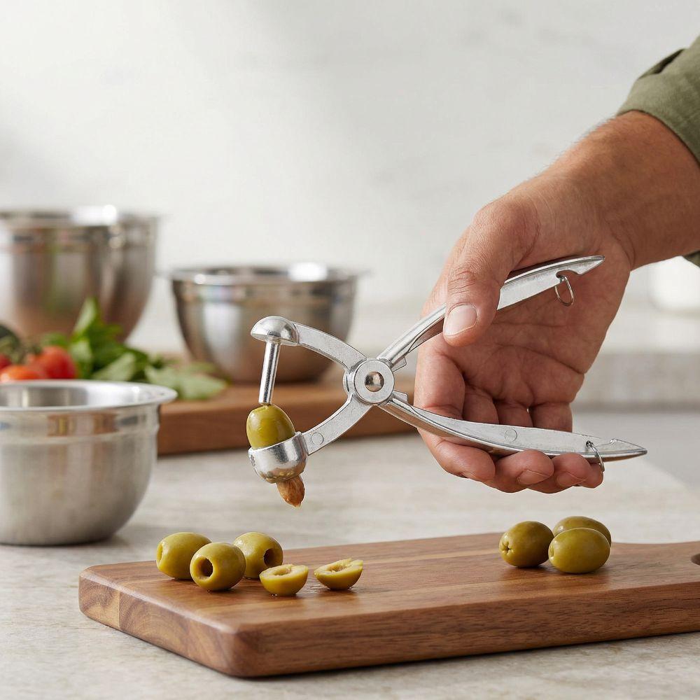 with Lock Cherry Pitter Heavy Duty Fruit Corer Kitchen Gadget Fruit Pit Remover Food Preparation