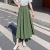 Летняя юбка миди А-силуэта в японском стиле большого размера с высокой талией, облегающая, длиной до колена, юбка-зонт - Премиальная юбка с полным расклешением