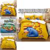 Pooh Bear Children Bedding Set With Active Dyeing For Toddler Bed Decor