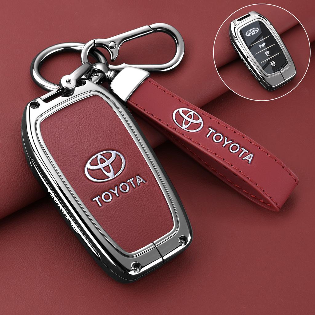 OFWP3 Car Key Case Fob Cover Holder Shell for Toyota CHR Hilux Fortuner Land Cruiser 200 Camry Corolla Crown RAV4 Highland Accessories