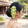 Thai Style Flowers Hairpin Sweet Chignon Hair Clips Rose Hair Comb  Water Splashing Festival