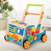 Simulation Wooden Walkers Multifunctional Trolley Knocking Piano Shape Cognitive Play Toy