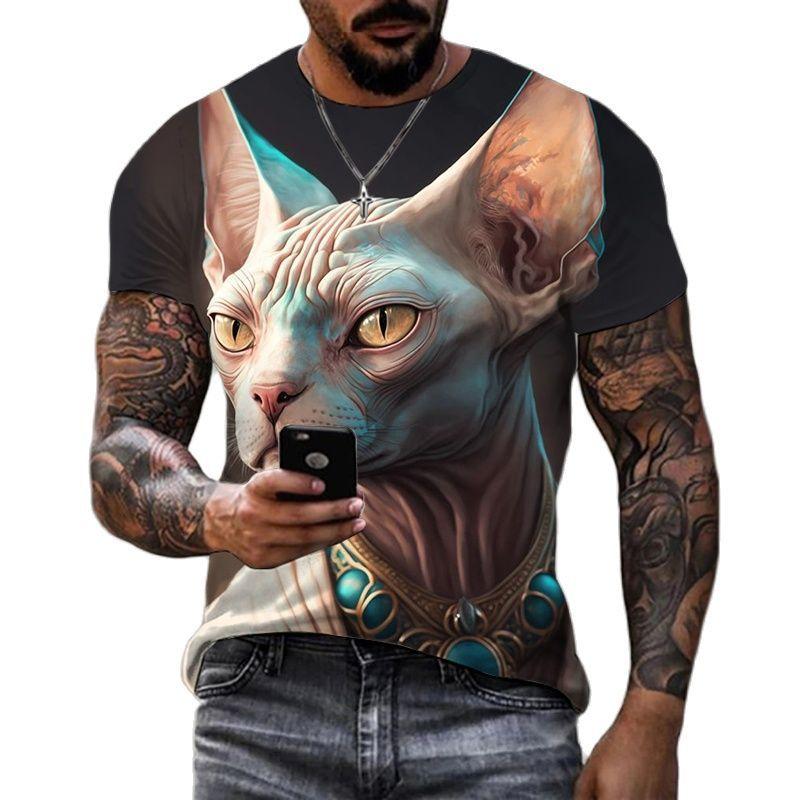 Футболка для мужчин, хип-хоп тренд, топ в стиле Харадзюку с принтом бульдога, летняя футболка с короткими рукавами, повседневные футболки большого размера с круглым вырезом, забавная одежда