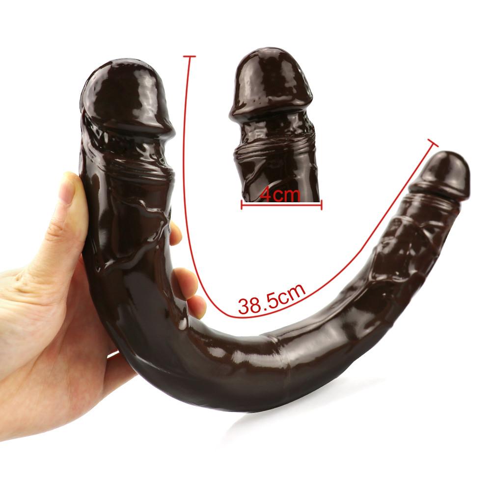 Супер длинный мягкий гибкий желейный фаллоимитатор с двойной головкой, лесбийская вагинальная анальная пробка, массажные секс-игрушки для женщин, искусственный пенис, реалистичный фаллоимитатор