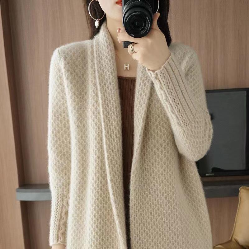 Thick Long Sweater Cardigan Coats Women Casual Loose Knit Jackets Plus Size Warm Sweater Tops