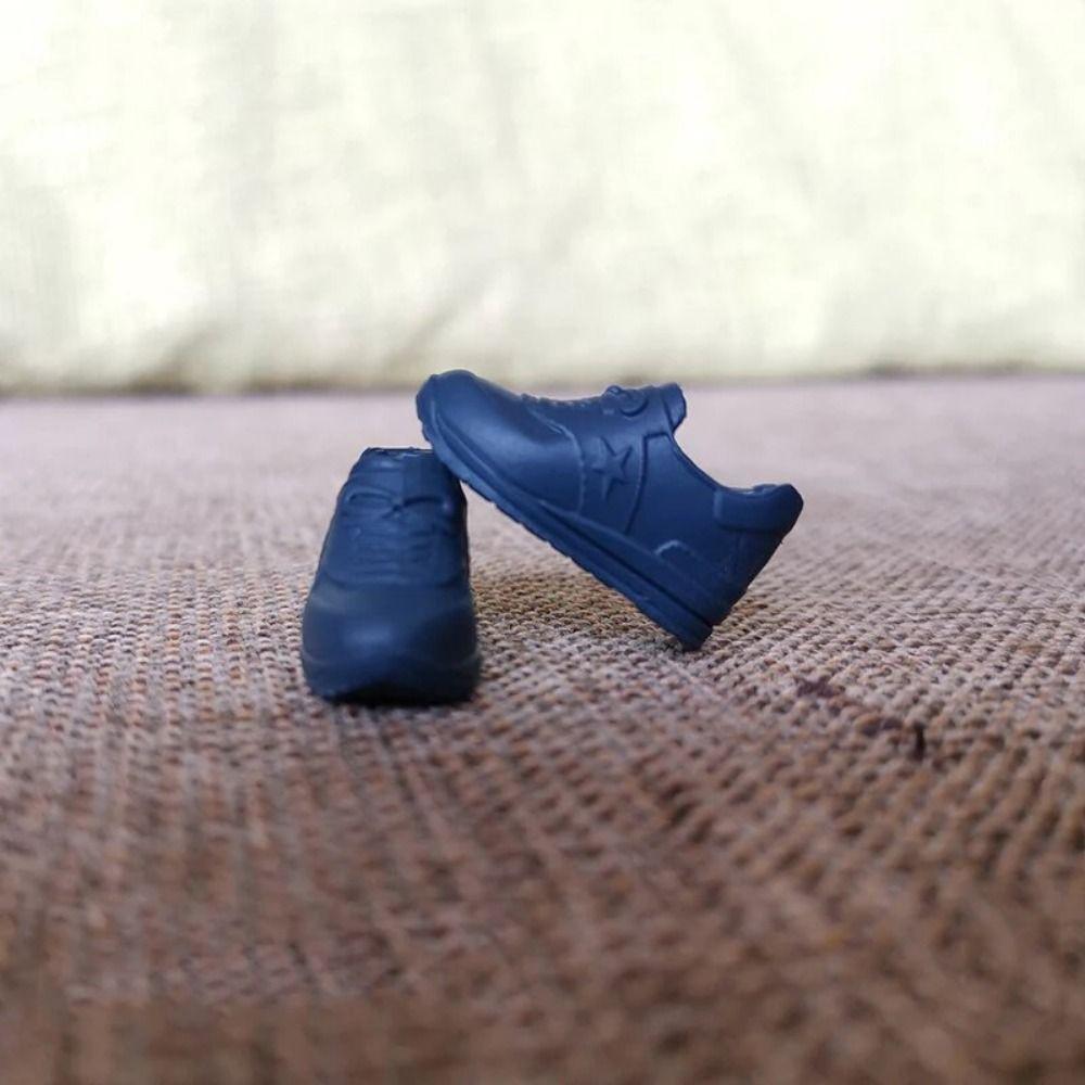 Однотонная кукольная обувь 1/6, повседневная обувь для куклы из ПВХ с круглым носком, 2 см, подходит для длины стопы 2 см