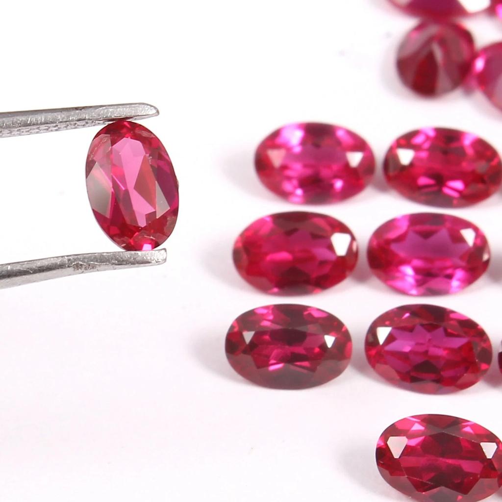 Natural Ruby Loose Gemstone Mozambique 48 ct Oval Shape Lot for Jewelry Making and Gem Collections