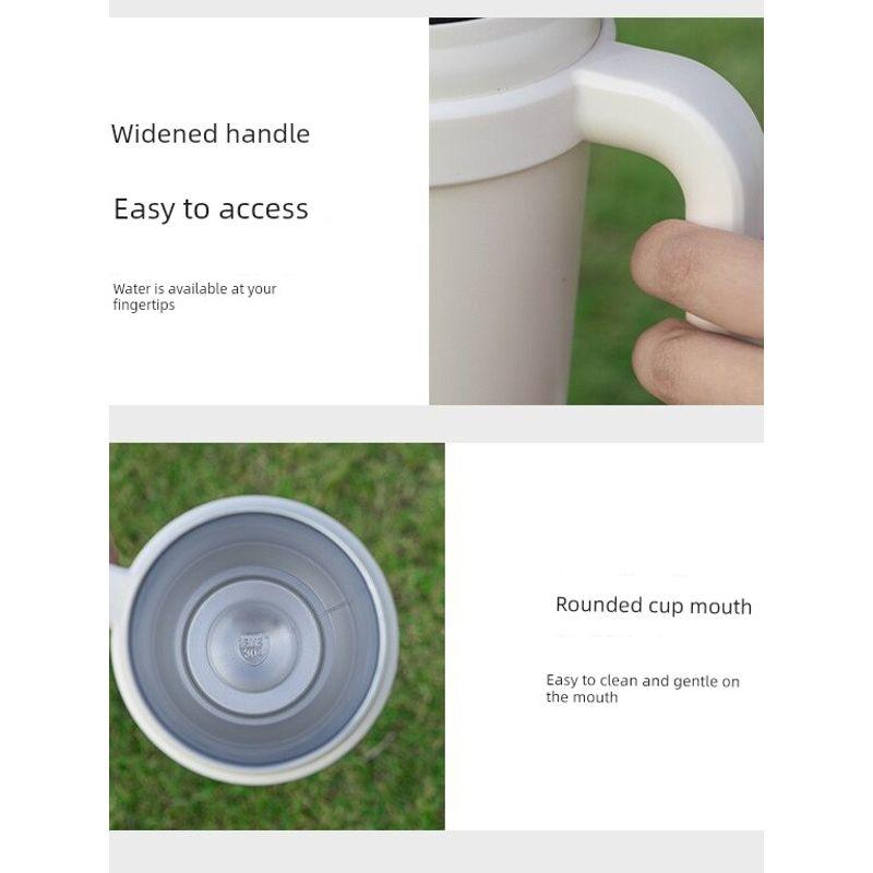 Large-Capacity Thermos Cup for Women, Good-Looking Ice Cup, Portable Car Coffee Cup, Outdoor Sports Water Bottle, Tea Cup
