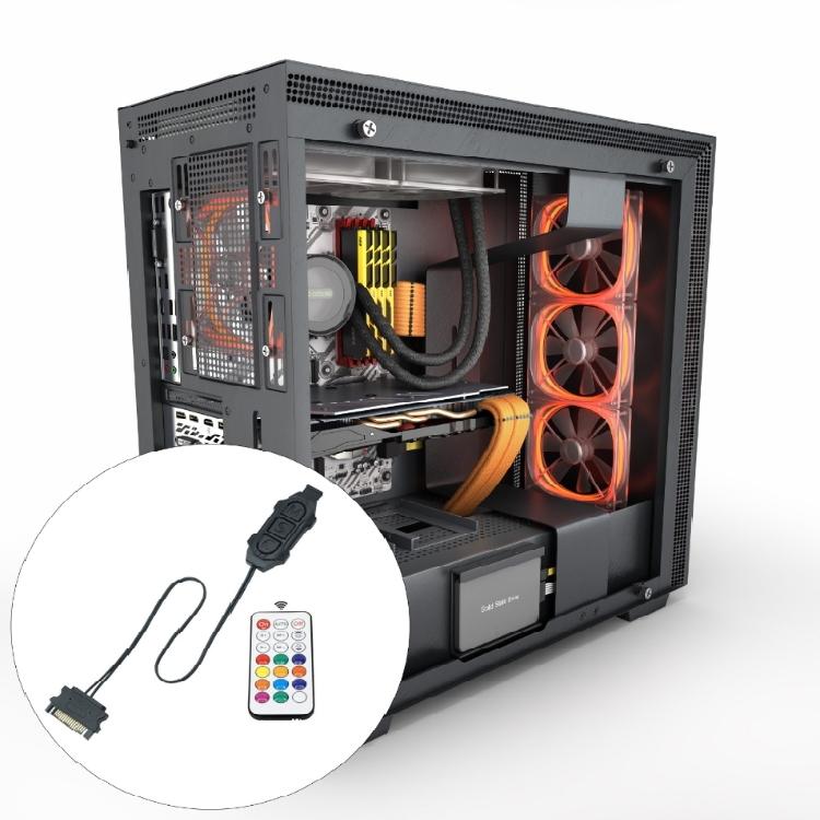 Handheld ARGB Lighting Controller Multiple Color Effects Mini Manual Switching 5V 3Pin Computer Accessory