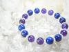 Kanoishi Daily Talisman for Lapis and Quartz Natural Stone Bracelet for 10mm Quartz Approximately Size for [Your Happiness] Lazuli, Amethyst, Women,