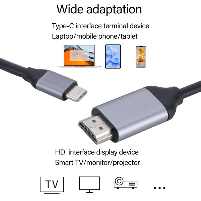 Кабель-адаптер USB 3.1 Type C на Mini, 4K 60 Гц/4K 30 Гц, поддержка HDR10, подходит для ноутбука, телевизора, проектора, 180 см