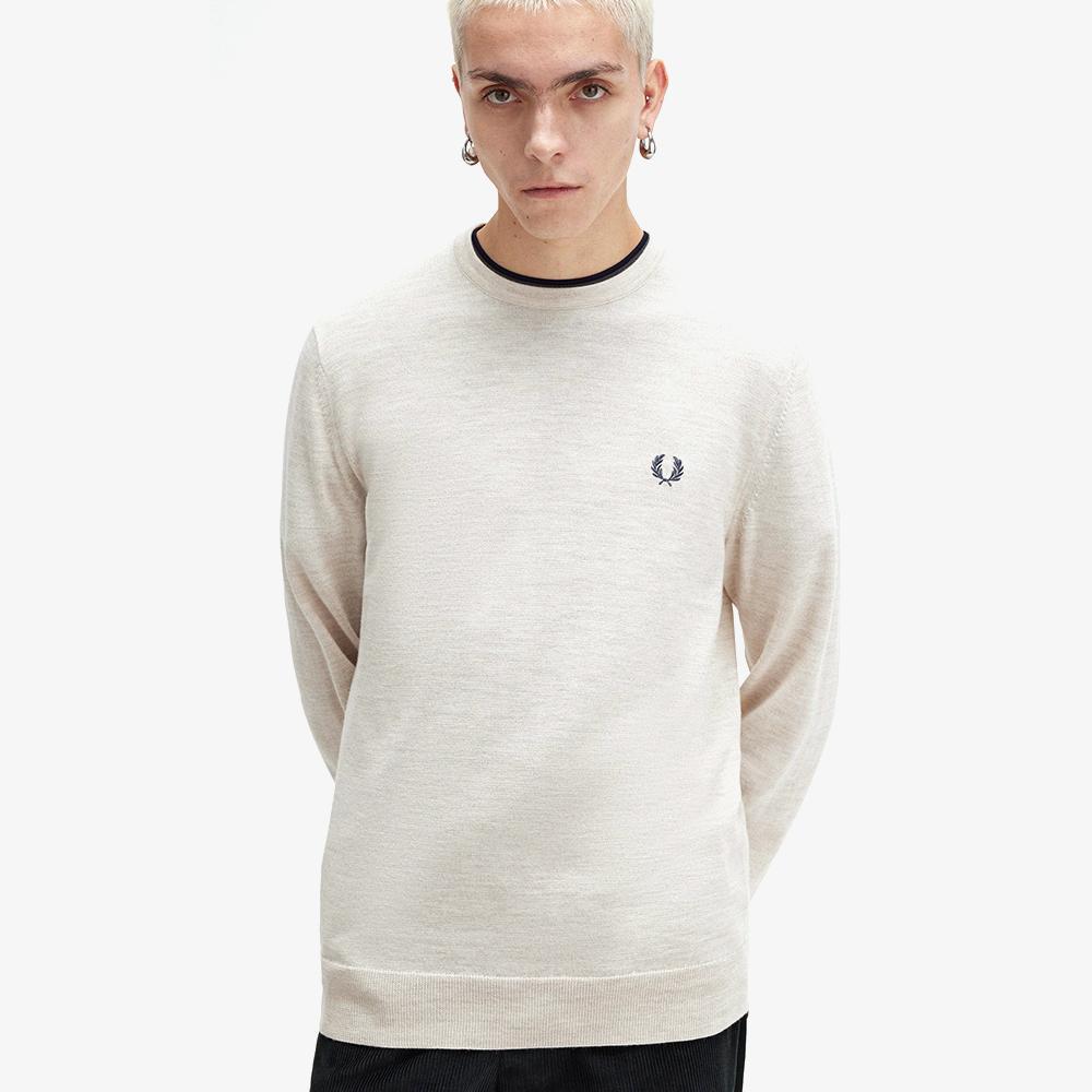 Fred Perry [Baseline] Классический джемпер с круглым вырезом из шерсти мериноса (X23) Afpm2439601-X23