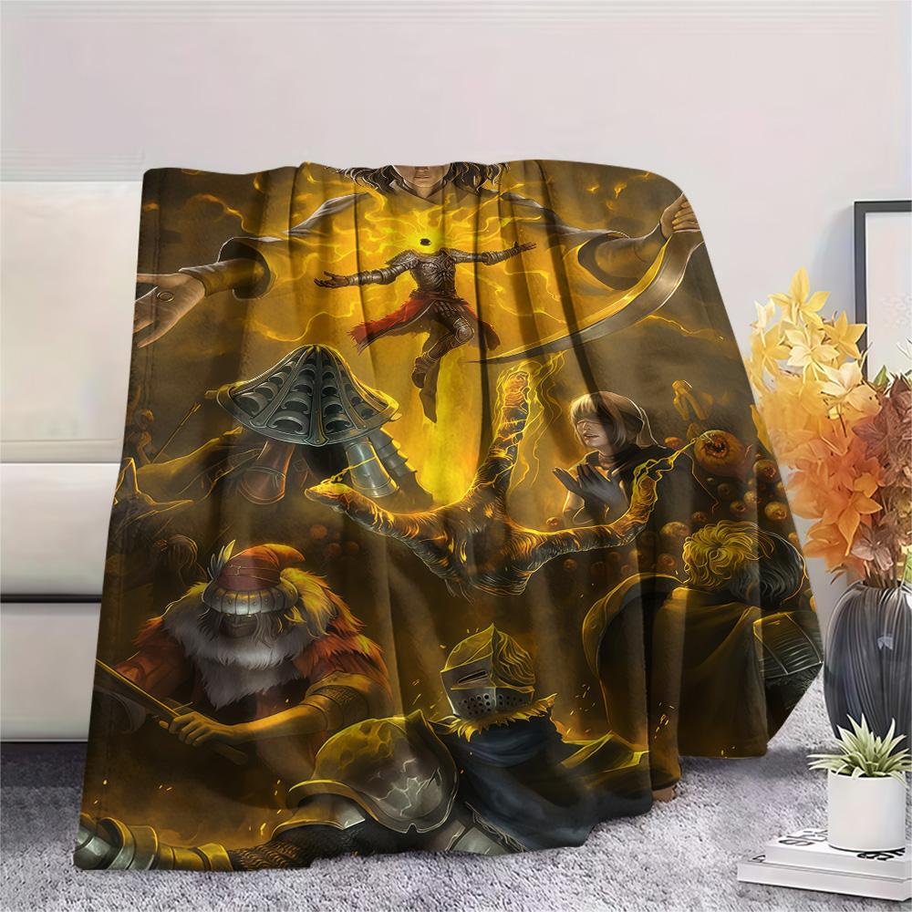 Elden Ring Print FlAannel Blanket, High quality Comfortable for All Seasons, Home Decor, Warmth and Comfort