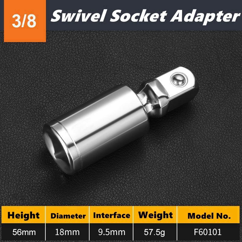 Universal Joint Socket Set, 1/4” 3/8” 1/2” Drive Swivel Socket Adapter Set, Premium Chrome Vanadium Steel Universal Joint Socket