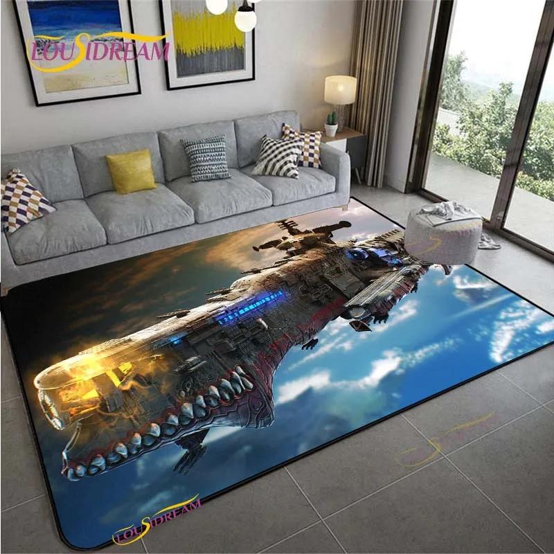 3D Ковер Космическая Станция для Гостиной Спальни Стола Кинотеатра Кухонный Дверной Детский Нескользящий Коврик для Пола Альфомбра Подарок на День рождения
