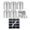 6 Metal Tea Canisters, 240ml Kitchen Round Coffee Tins, Stylish And Sturdy Organizers for
