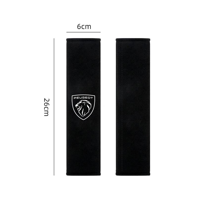 2pcs Auto cotton Seat Belt Cover Case For Peugeot 206 307 308 3008 207 208 407 508 2008 5008 107 106 Accessories qa3