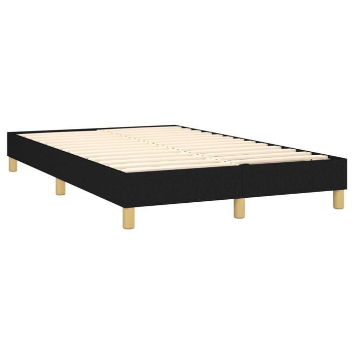 Maison Exclusive - Sommier à lattes de lit avec matelas Noir 120x200 cm Tissu