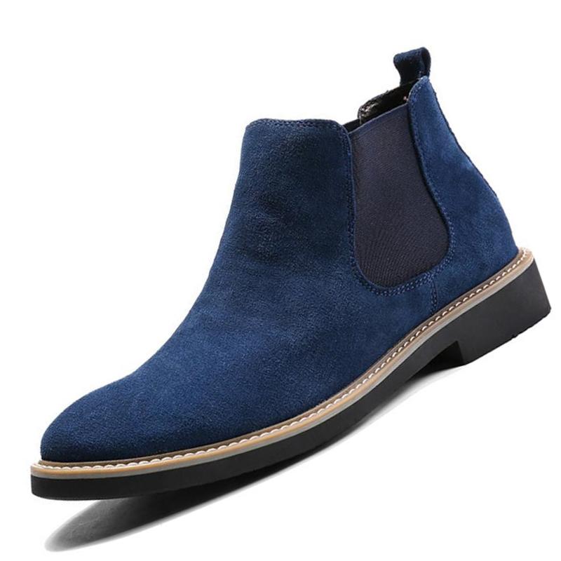Мода 2024 Новые мужские ботинки Высококачественные замшевые кожаные ботинки челси Мужские осенние ботинки для мужчин Botas Zapatos De Hombre Chaussure Homme
