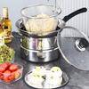 Горшок для фритюра из нержавеющей стали, фритюрница с корзиной и крышкой, пищевой, многофункциональный горшок для глубокой жарки