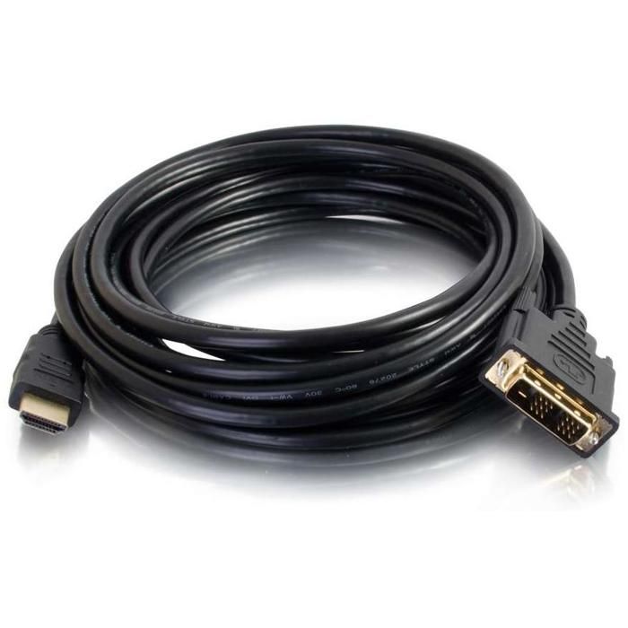 Câble HDMI vers DVI-D - C2G 42517 - 3m - Mâle-Mâle - Or - Noir