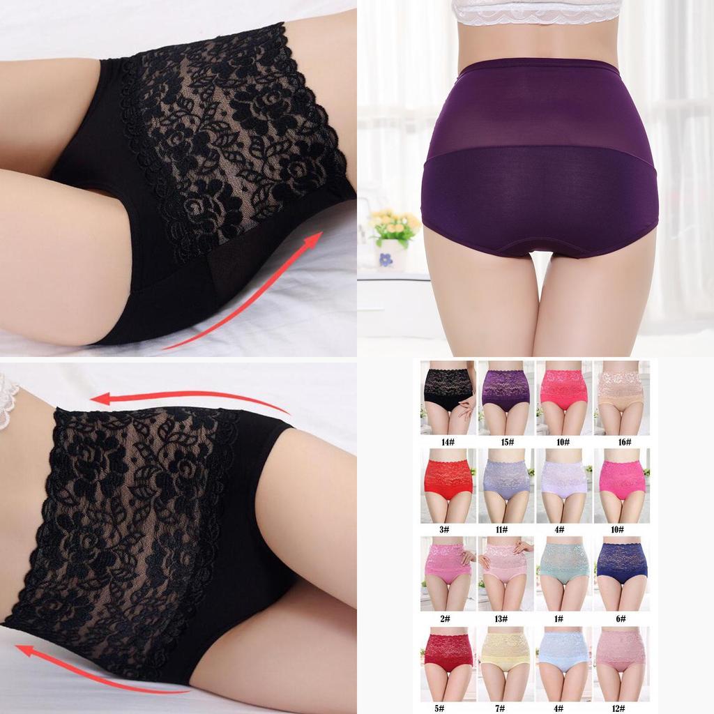 Luxurious Women Lace High Waist Seamless Underwear Panties For Ultimate Comfort L-2xl