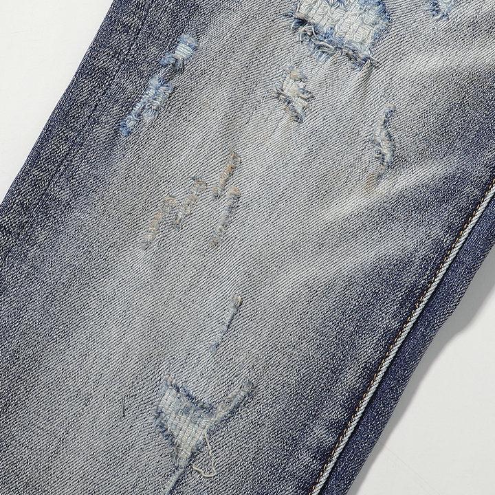 Фиолетовые рваные джинсы - Мужские модные осенние брюки в корейском стиле