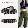 1PC Studded Belt Metal Punk Rock Rivet Belts For Women/Men Punk Belt Gothic Belt Accessories For Jeans Pants