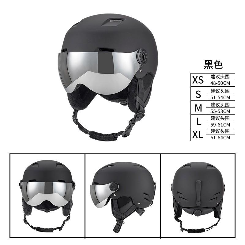 Unisex Ski Snowboard Helmet With Removable Goggles Adults Kids ABS EPS Safety Headgear Outdoor Winter Sports