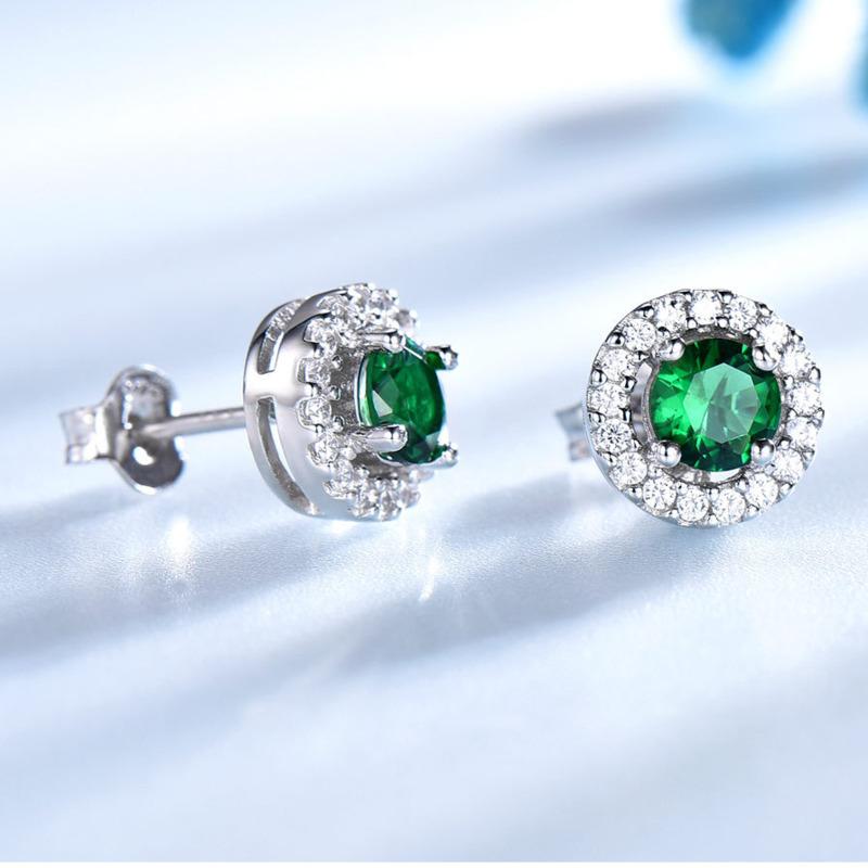 Gica Gema Ювелирные изделия из стерлингового серебра S925, круглые персонализированные классические серьги-гвоздики для женщин, изысканные ювелирные изделия высокого качества, подарок на День святого Валентина