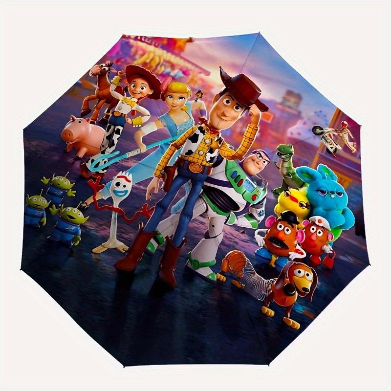 1 Auto Open Toy Story Characters Themed Colorful 8-rib Portable Umbrella for Men and Women, A Compact Commuting Companion Suitable for Daily