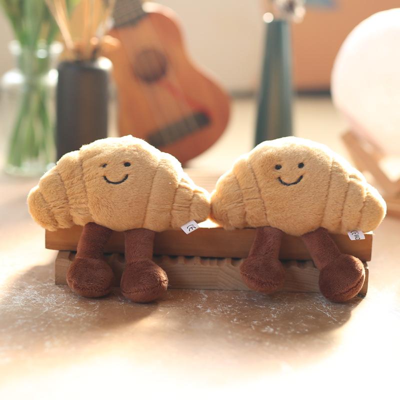 Милый милый круассан маленькая подвеска плюшевая игрушка куклы хлебный мешок подвесное украшение брелок кукла куклы