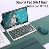 Luxury Bluetooth Keyboard for Xiaomi Pad 5/6 Pro Redmi Pad SE 10.6 Silicone Protection Cover Leather Flip Case