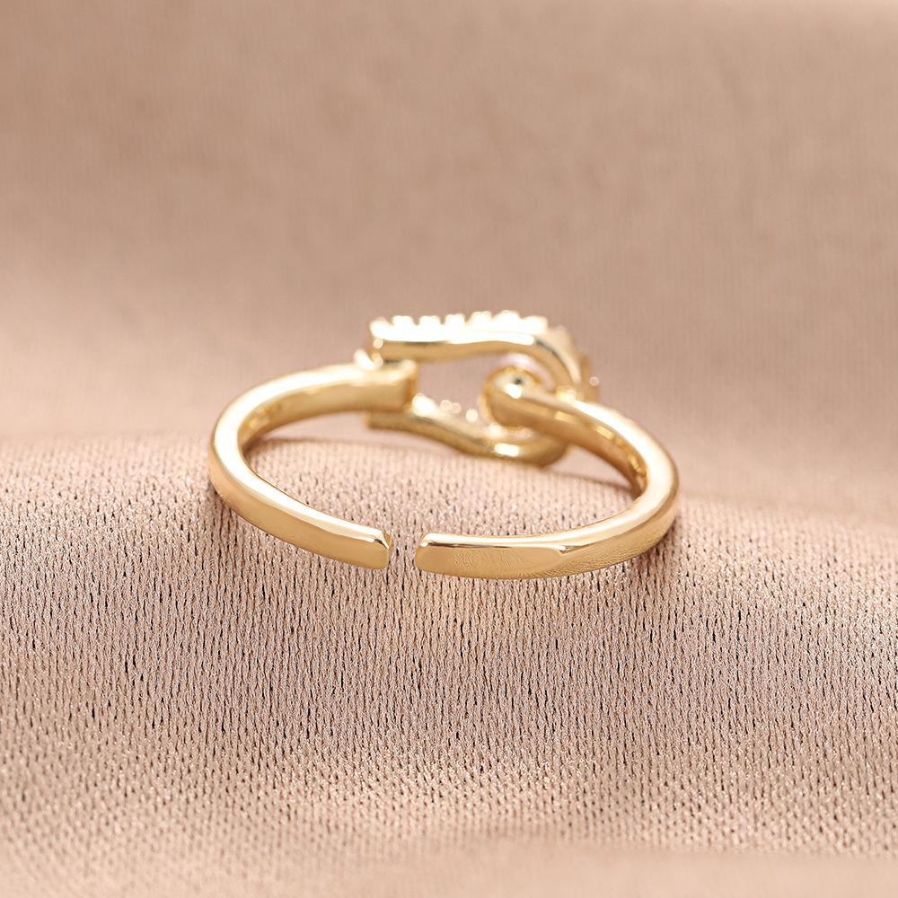 Fashionable Temperament Pearl Index Finger Ring, Personalized Temperament Open Rings