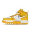 Off-White X Nike Air Force 1 Mid SP Leather Varsity Maize Unisex Sneakers Yellow DR0500-101