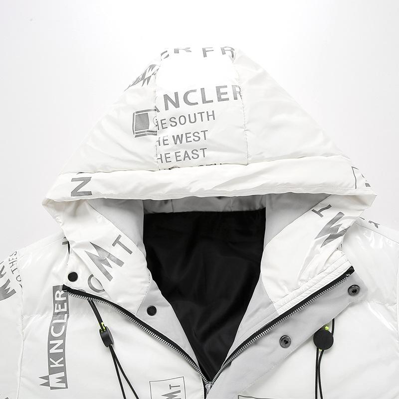 Мужская модная зимняя куртка, корейская версия тренда утолщения, короткая блестящая куртка, повседневное пальто