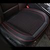 Льняной чехол на автомобильное сиденье, подушка с 3D кожаной линией, передняя защита, универсальный дышащий коврик на четыре сезона для большинства седанов